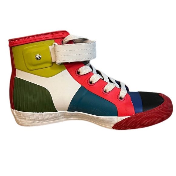 HUNTER | Hi-Top | Lined | Waterproof |Lace Up & Velcro Colorblock Sneakers - Picture 8 of 15